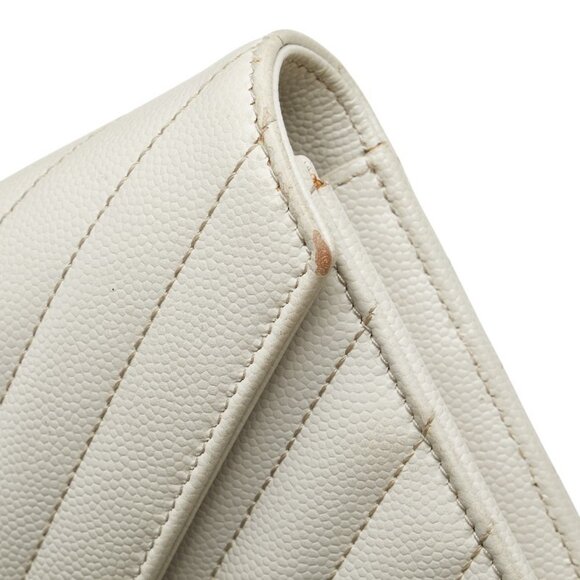 SAINT LAURENT White Leather Wallet - Picture 5 of 11